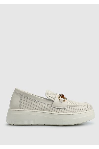 Provoq Ecru Leather Women's Shoes