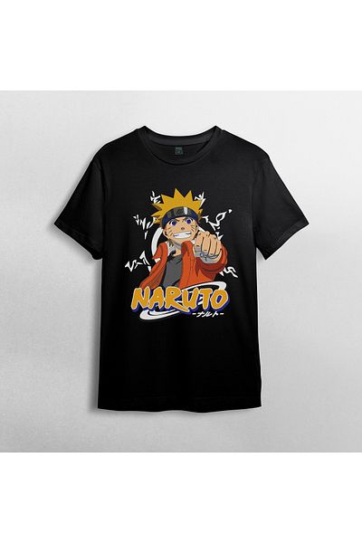 Pixxa Naruto Anime Manga Unisex 100% βαμβακερό μπλουζάκι με λαιμόκοψη μοντέλο 3