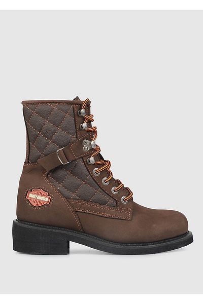 Harley Davidson New Worker Σκούρο Καφέ Γυναικείες Μπότες Nubuck 025g100078