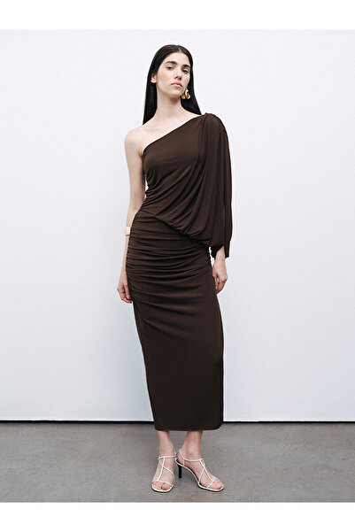 Nocturne - Drape Detaylı Maxi Elbise
