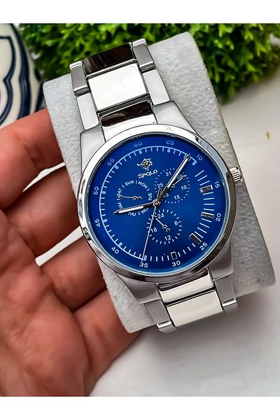S.POLO New Season Silver Color Men Wristwatch with Wristband Gift Father's Day Gift
