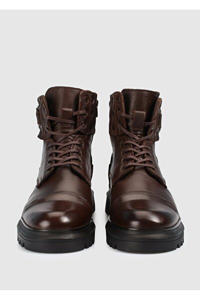 Provoq Ανδρικές καφέ δερμάτινες μπότες