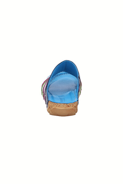 İNZE AYAKKABI Datça- Multicolored Genuine Leather Slippers