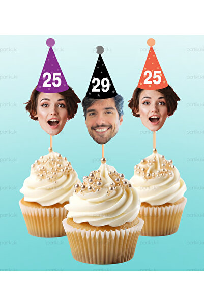 partikuki 10 Adet Doğum Günü Yetişkin Bekarlığa Veda Partisi Kişiye Özel Foto...