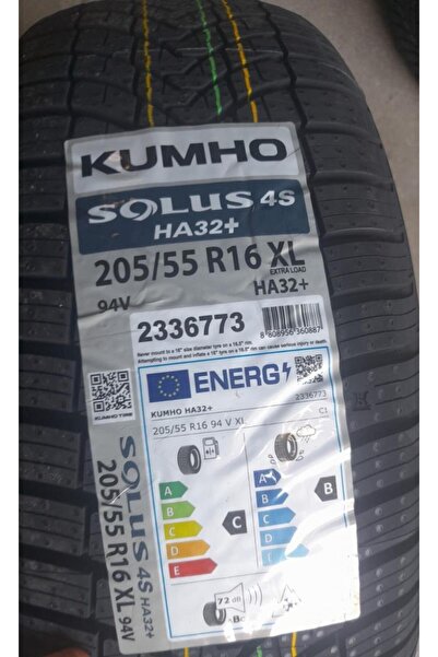 Kumho 205/55r16 94v Xl Ha32 2025 Üretim 4 Mevsim Lastik - Yeni Desen B Etiket