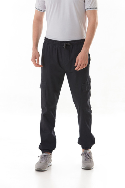 Fulla Moda Pantaloni de jogging cu buzunar cargo cu talie elastică