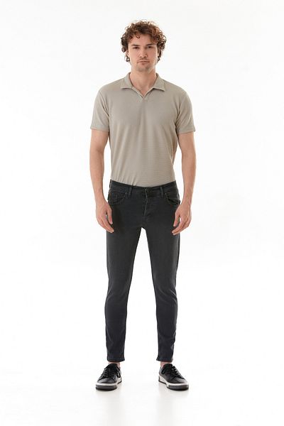Fulla Moda Jean παντελόνι με φερμουάρ Slim Fit