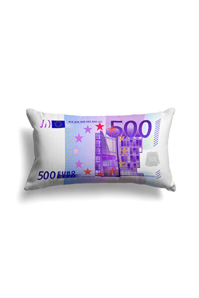 move home Dekoratif Kırlent Çift Taraf Euro Desenliı 30x50cm Içi Dolgulu