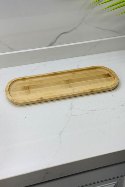 Albergio Bamboo Rectangular Presentation Plate 33X13 cm Bamboo Serving Tray