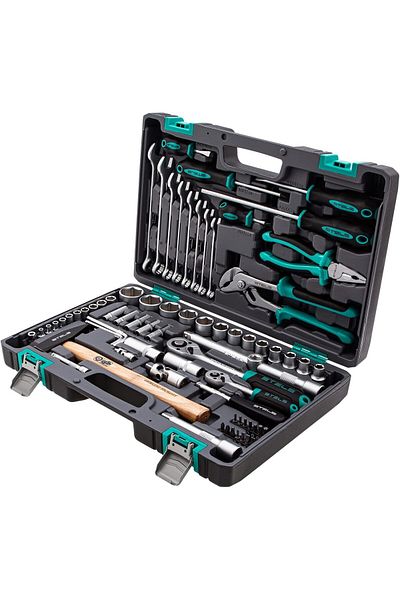 Generic STELS 76-Pcs Hand Tool Set with Ratchet, Wrench & Screwdrivers for Home, Garage, Car Repair