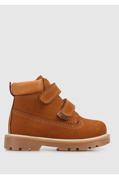 Kiddo Cizme din piele de culoare scorțișoară