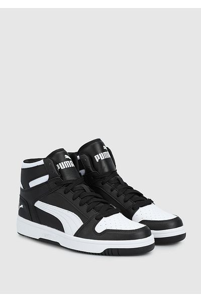 Puma Rebound Layup Sl Black-Puma Wh Ανδρικό μαύρο αθλητικό παπούτσια 36957301