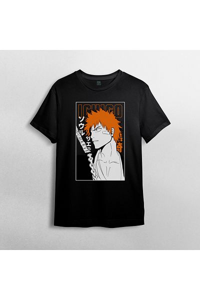 Pixxa Bleach Anime Manga Unisex 100% βαμβακερό μπλουζάκι με λαιμόκοψη μοντέλο 13