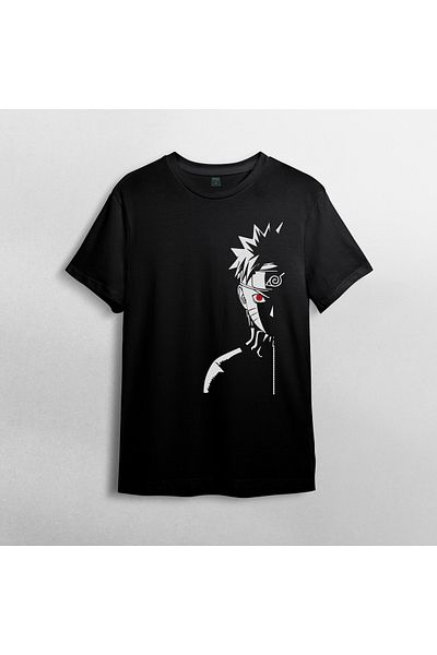 Pixxa Naruto Anime Unisex 100% βαμβακερό μπλουζάκι με γιακά ποδηλάτη μοντέλο 16