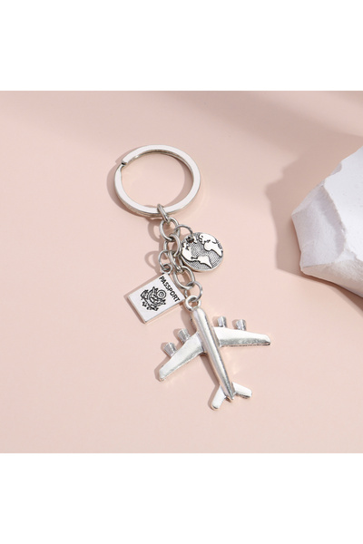 Choice سلسلة مفاتيح طائرة أرضية E3615 قطعة واحدة، لا يهم أين، قلادة سفر، صداق...