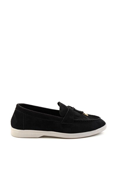 Bambi Siyah Kadın Loafer Ayakkabı K01140004672
