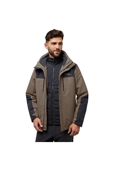 Jack Wolfskin Men's Brown Jasper 3in1 Jkt m Coat A61858-5719