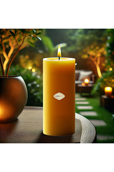 MumvemuM Citronella Sinek Kovan 7X20 Sarı Silindir Mum