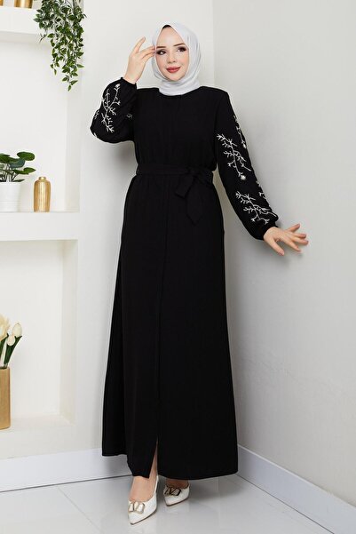 ELBİSHE الأكمام الأزهار منقوشة Ferace