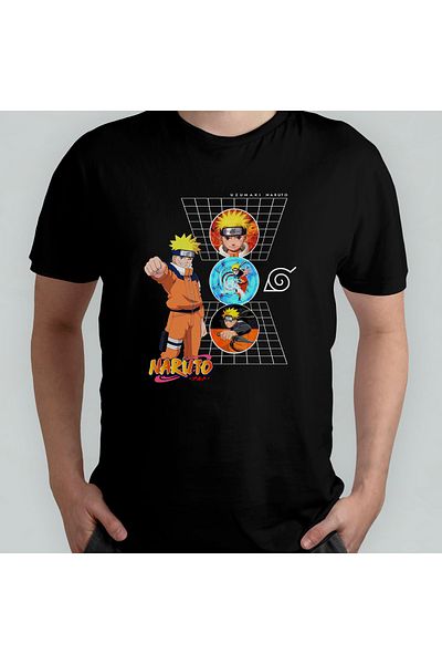 Pixxa Naruto Anime Unisex Βαμβακερό ποδηλατικό μπλουζάκι Μοντέλο 5