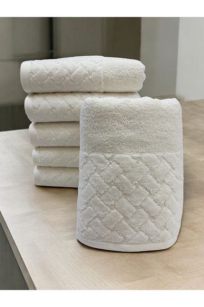 Softplus Σετ πετσετών χεριών 100% βαμβακερό μερικό βελούδο 6 τεμαχίων