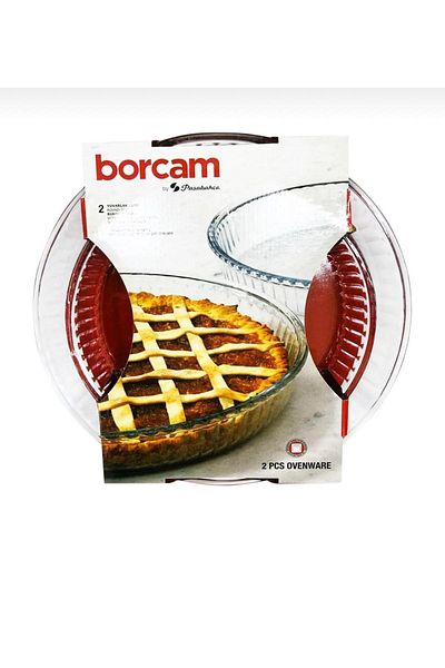 Paşabahçe Λευκό στρογγυλό Pyrex Σετ 2 τεμαχίων