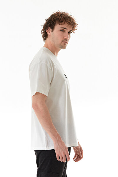 Fulla Moda Text Embossed Printed Crew Neck T-Shirt