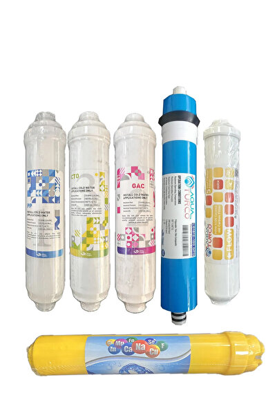 PROLİTE STORE Inline Kapalı Kasa Su Arıtma Cihazlarına Uyumlu 6'lı 10 Aşama F...