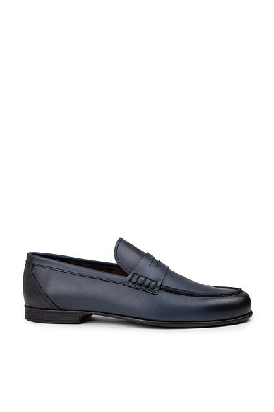 Deery Ανδρικό μοκασίνι από γνήσιο δέρμα Navy Blue