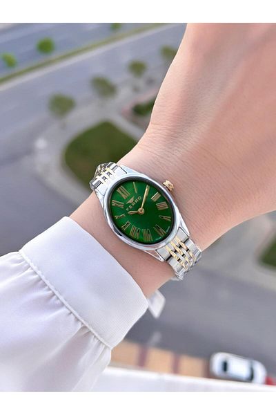 FERRO Steel Cord Oval Case Italian Design 2 Years Guarantee Women Wrist Watch+Bracelet Efl40145-M6