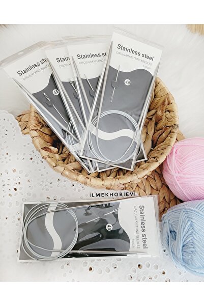 ilmekhobievi Misinalı Şiş 4mm,100cm,Titanyum Uç,Çelik Telli (İğne Hediyeli)