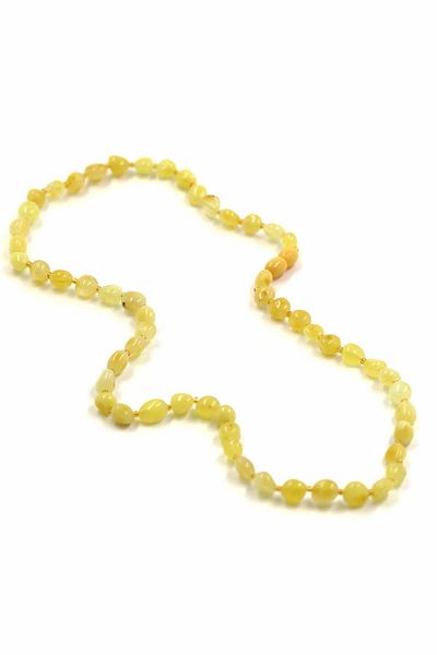SAURACHI Certified Natural Stone Drop Amber Adult Necklace Natural Stone 15-17Gr Yellow