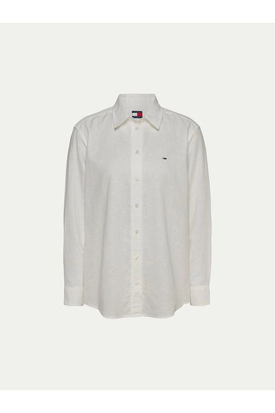 Tommy Jeans Tommy Jeans Women's Light Blue Relaxed Linen Shirt