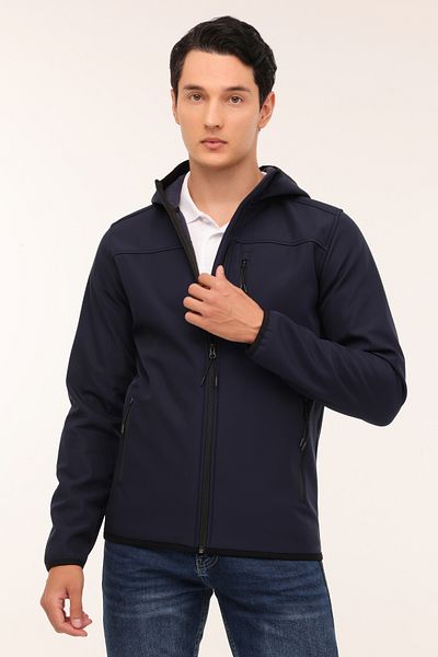 Kinetix سوفتشيل رجالي باللون الكحلي - ML BASIC SOFTSHELL 4PR