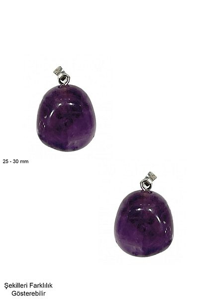 Tesbih Atölyesi Certified Raw Amethyst Stone Necklace