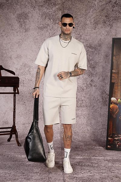 king brich Printed Oversize Unisex Shorts Set