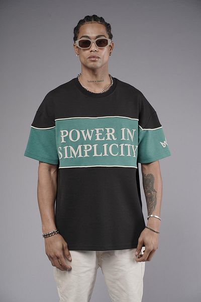 king brich Μπλουζάκι Unisex Oversize με λαιμόκοψη και λεπτομέρεια από σωλήνωση