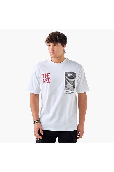 SP Characters Edouard Manet Print T-shirt with Crew Neck