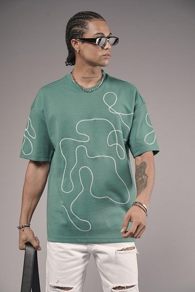 king brich Μπλουζάκι Unisex με λαιμόκοψη με λεπτομέρεια κεντήματος