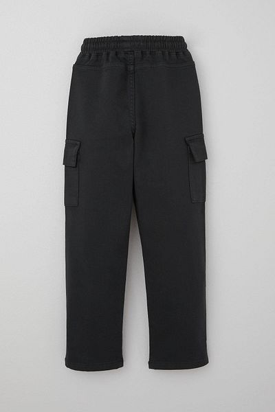 Breeze Boy's Trousers with Cargo Pocket and Elastic Waist, 6-10 Years Old, Smoked