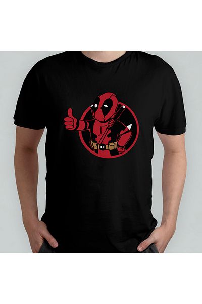 Pixxa Μπλουζάκι Deadpool Pipboy Fallout Unisex 100% βαμβακερό με λαιμόκοψη