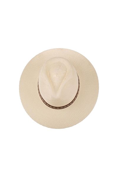 C&City Ανδρικό καπέλο Fedora Mercerized Wide Edge T25750-03 Μπεζ