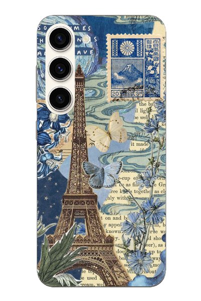 TechTree Paris and Eiffel Tower Transparent Silicone Case Compatible with Sam...