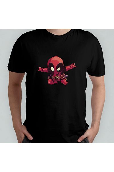 Pixxa Μπλουζάκι Unisex Deadpool 100% Cotton Crew Neck Model 2