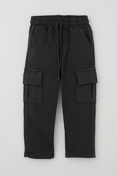Breeze Boy's Trousers with Cargo Pocket and Elastic Waist, 1.5-5 Years, Smoked