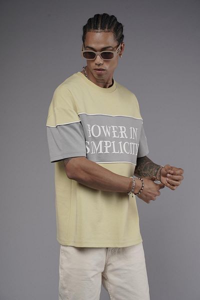 king brich Μπλουζάκι Unisex Oversize με λαιμόκοψη και λεπτομέρεια από σωλήνωση