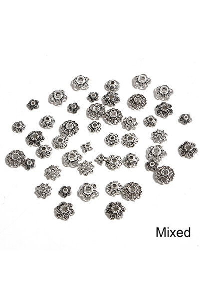 Choice 10 أنماط 100 قطعة 50 قطعة من أغطية نهاية الخرز على شكل أوراق زهرة ذهبي...