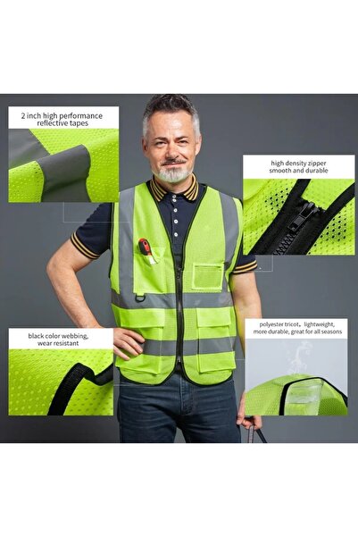 ARDSU سترة سلامة العمل عالية الوضوح/عاكسة/تحذيرية/مضيئة