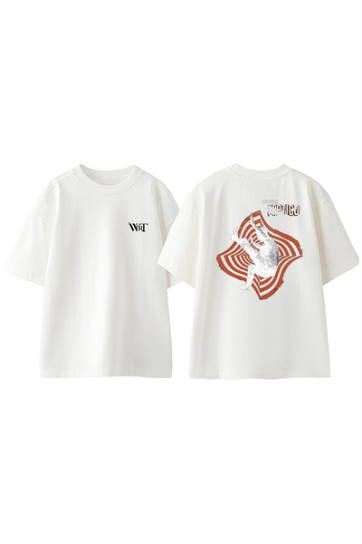 THEWERT Hitchcock Vertigo Design Rukotvorska Torba Štampano Pamuk Bela Oversi...