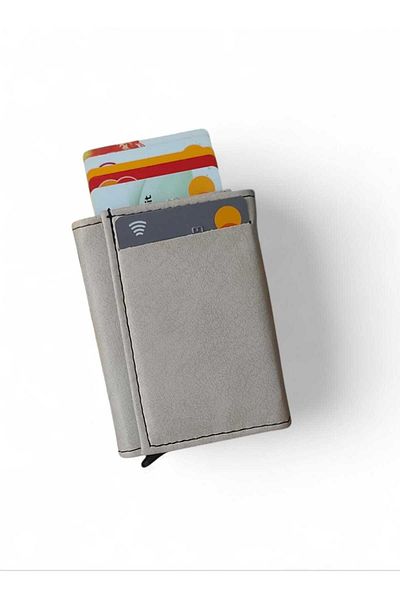 Blatoune Polo Rfid Proofing Leather Men's Automatic Mechanism Theft Proof Coin Compartment Card Holder Wallet